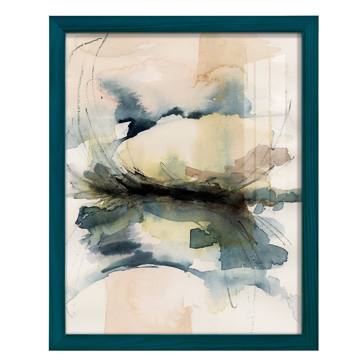Winter Shoal II - Framed Print w/glass - Ocean Blue