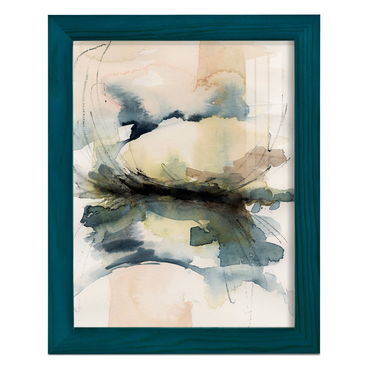 Winter Shoal II - Framed Print w/glass - Ocean Blue