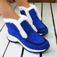 thumbnail image 1 of Winter Shoes For Women Air-cushion Sole Snow Boots Fashion Solid Leopard Print Platform Ankle Boots Casual Keep Warm Shoes Female, 1 of 9