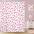thumbnail image 1 of Winter Shower Curtain Pink Christmas Tree Winter Snow Forest Bathroom Decor Pine Tree Bath Curtain Winter Nature Scene Xmas Holiday Hooks Included 72X72IN Pink, 1 of 1