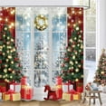 thumbnail image 1 of Winter Shower Curtain, Ski Sports Snow Mountain Field Outdoor Modern Ski Station Cable Car Travel Ice and Trees Bathroom Decor Shower Curtain Sets, Waterproof Fabric Bath Curtain with Hooks, 66x72 in, 1 of 7
