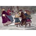 thumbnail image 1 of Winter Skating Scene Artist Unknown 19th Century Poster Print - 18 x 24 in., 1 of 1