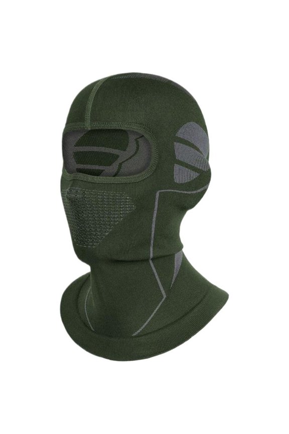 Winter Ski Face Shiled for Men Women, Breathable Windproof Summer Cooling Face Shiled, Full Face Shiled Cold Weather Head Cover for Skiing - Green