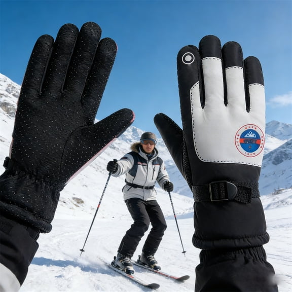 Winter Ski Glove with Thermal Lining and Touchscreen for Running and Cycling