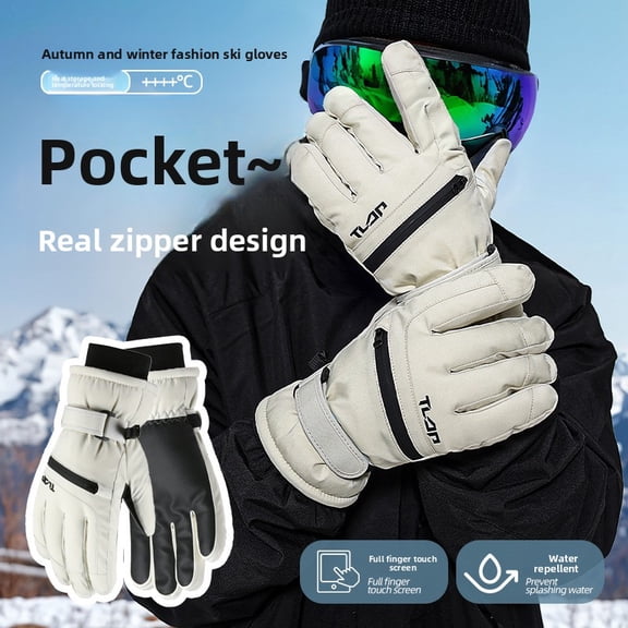 Winter Ski Gloves for Men, Women & Kids - Thermal Waterproof Snow Gloves with Touchscreen, Windproof & Non-Slip for Outdoor Sports, Biking & Cold Weather