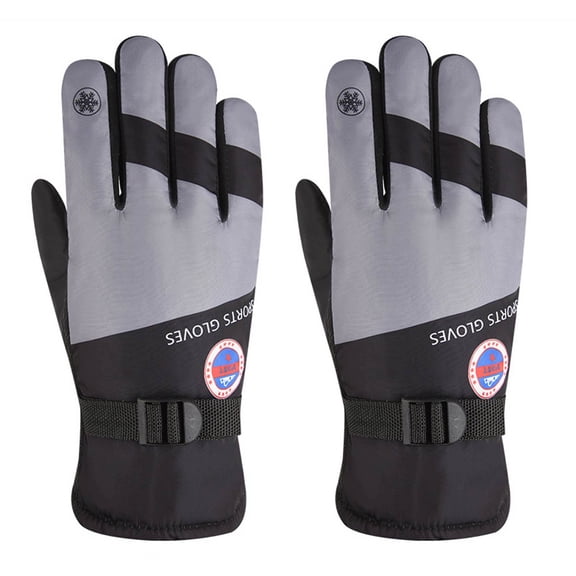 Winter Ski Gloves Women Men, Windproof Waterproof Gloves with Warm Touchscreen Thermal Lining Anti-Slip for Work Cycling Motorcycle Snowboarding M One Size