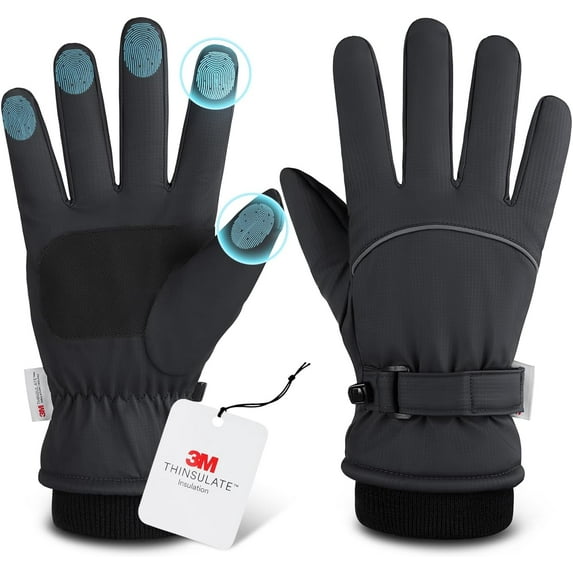 Winter Ski Gloves for Men and Women,Upgraded Windproof Cold Weather Thermal with Touchscreen Fingers for Outdoor Sports