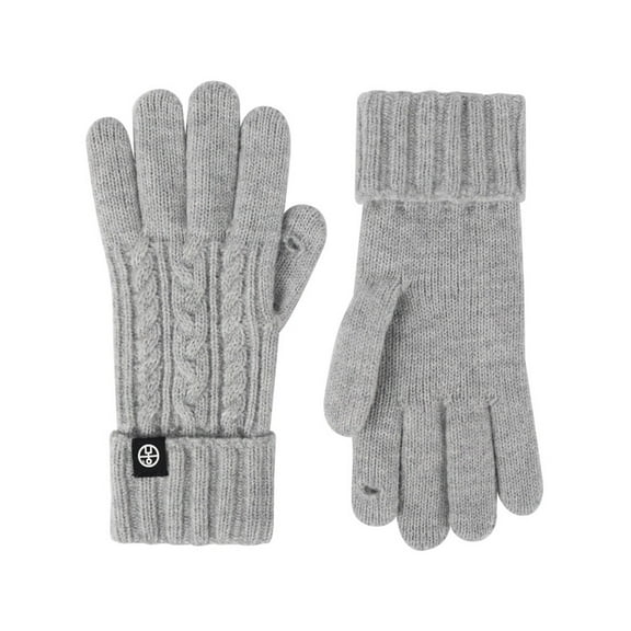 Winter Ski Inner Lined Gloves for Men and Women Outdoor Cycling Windproof Cold Warm Flip Finger Screen Touchscreen Mittens,Color:Light Gray