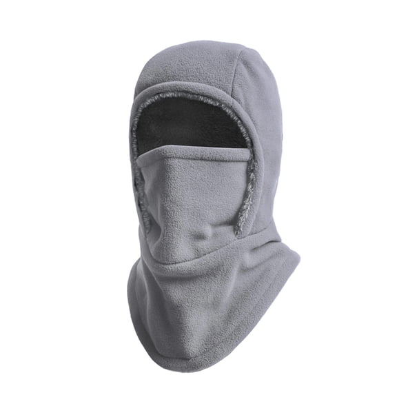 Winter Ski Mask Balaclava for Men & Women, Windproof Fleece Face Cover Hat Neck Warmer for Snowboarding, Motorcycle, Hiking Light Gray