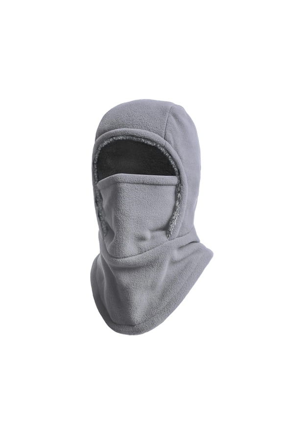 Winter Ski Mask Balaclava for Men & Women, Windproof Fleece Face Cover Hat Neck Warmer for Snowboarding, Motorcycle, Hiking Light Gray