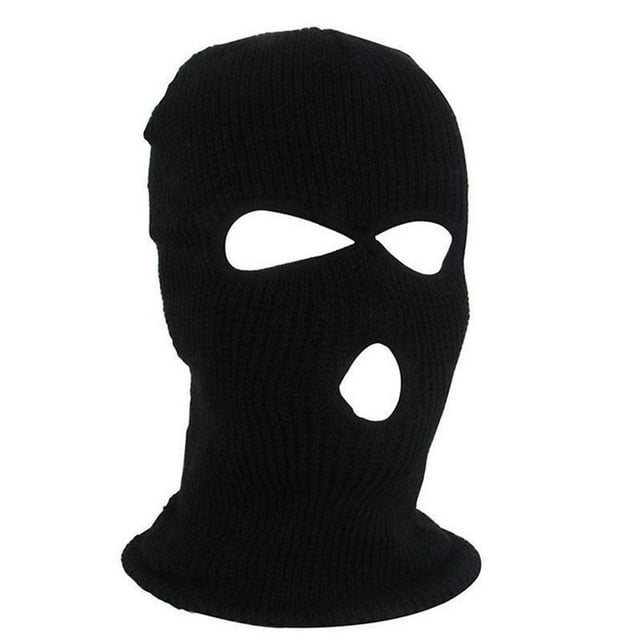 Winter Ski Mask Cap 3 Hole Knitted Face Mask Balaclava Hat Warm Outdoor ...