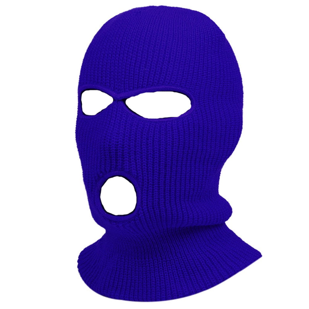 Winter Ski Mask Cap 3 Hole Knitted Face Mask Balaclava Hat Warm Outdoor ...