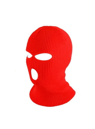 Mlqidk 3 Hole Winter Knitted Mask, Outdoor Sports Full Face Cover