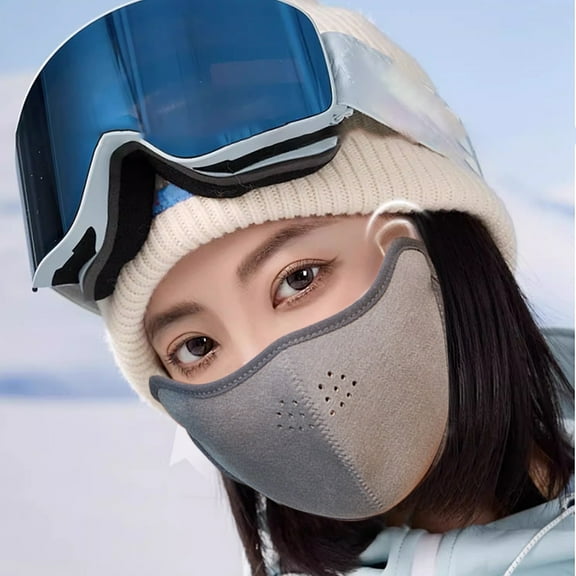 Winter Ski Mask Fleece Lined Warm Breathable Windproof Face Mask Outdoor Riding Cycling Cold Weather Protection Multi Purpose Full Face Mask