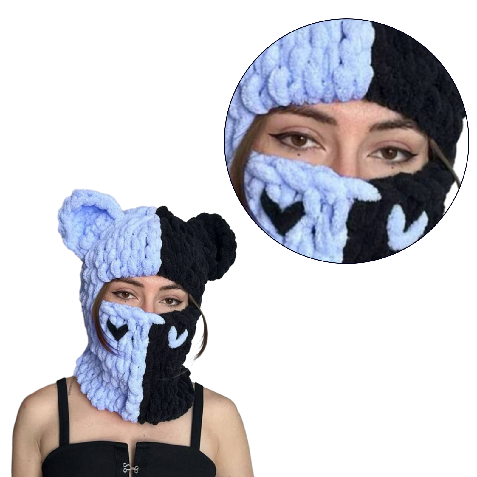 Winter Ski Mask for Men Face Mask Full Face Mask Knitted Ski Mask Full Face Cover for Men Women