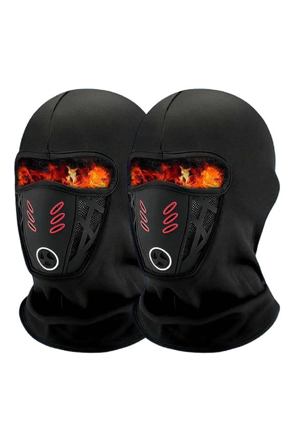 Winter Ski Mask for Men,Wind-Resistant Warm Balaclava Face Cover Motorcyde Snowboard Riding Balaclava Face Mask(Red-1pcs)