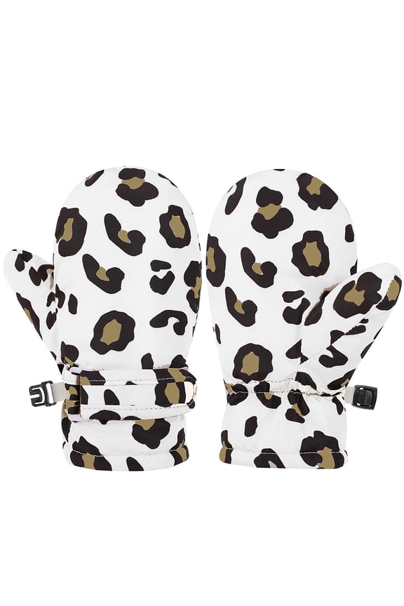 Winter Ski Mittens Kids Waterproof Warm Snow Gloves Boys Girls Cold Weather Outdoor Activities White 6 M 24 M