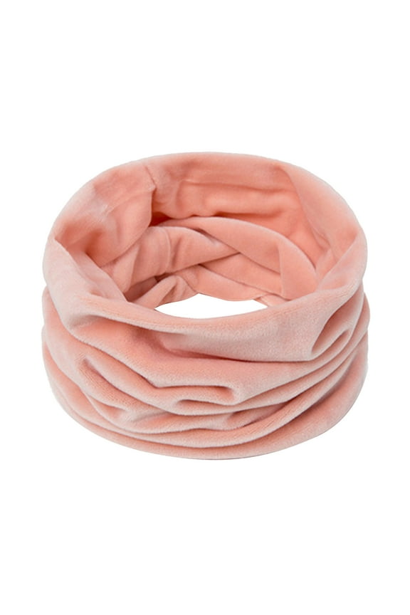 Winter Ski Neck Gaiter for Women Gold Velvet Windproof Neck Warmer Scarf Thermal Cold Weather Accessory