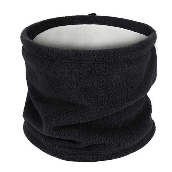 Winter Ski Scarf Double-Layer Thickened Cycling Neck Warmer Outdoor Sports Face and Neck Mask,Black