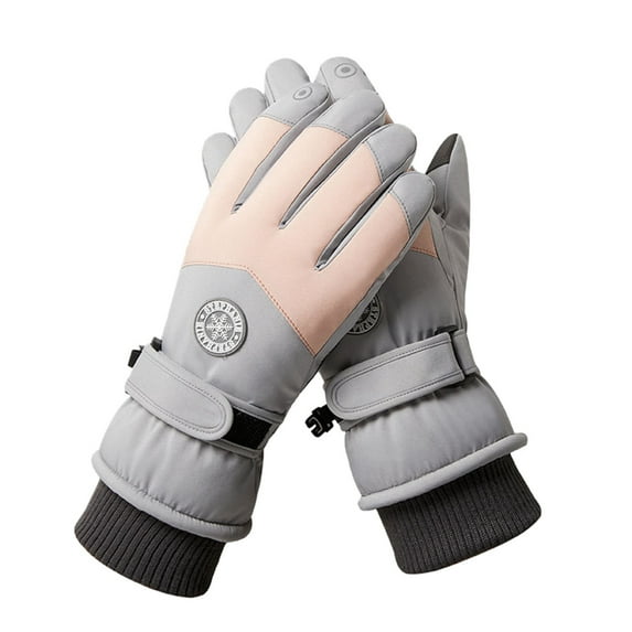 Winter Ski Snow Gloves for Men, Women, Youth | Touchscreen & Waterproof Cold Weather Hand Warming Gloves Winter Work Gloves,Color:Grey