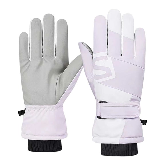 Winter Ski Snow Gloves for Men, Women, Youth | Touchscreen & Waterproof Cold Weather Hand Warming Gloves Winter Work Gloves,Color:Light Purple