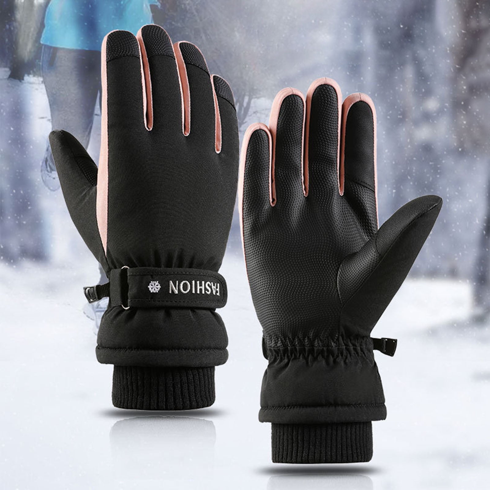 72 pieces Thermaxxx Winter Ski Gloves Men Zipper Pocket w/ Grip Dots - Ski  Gloves - at 