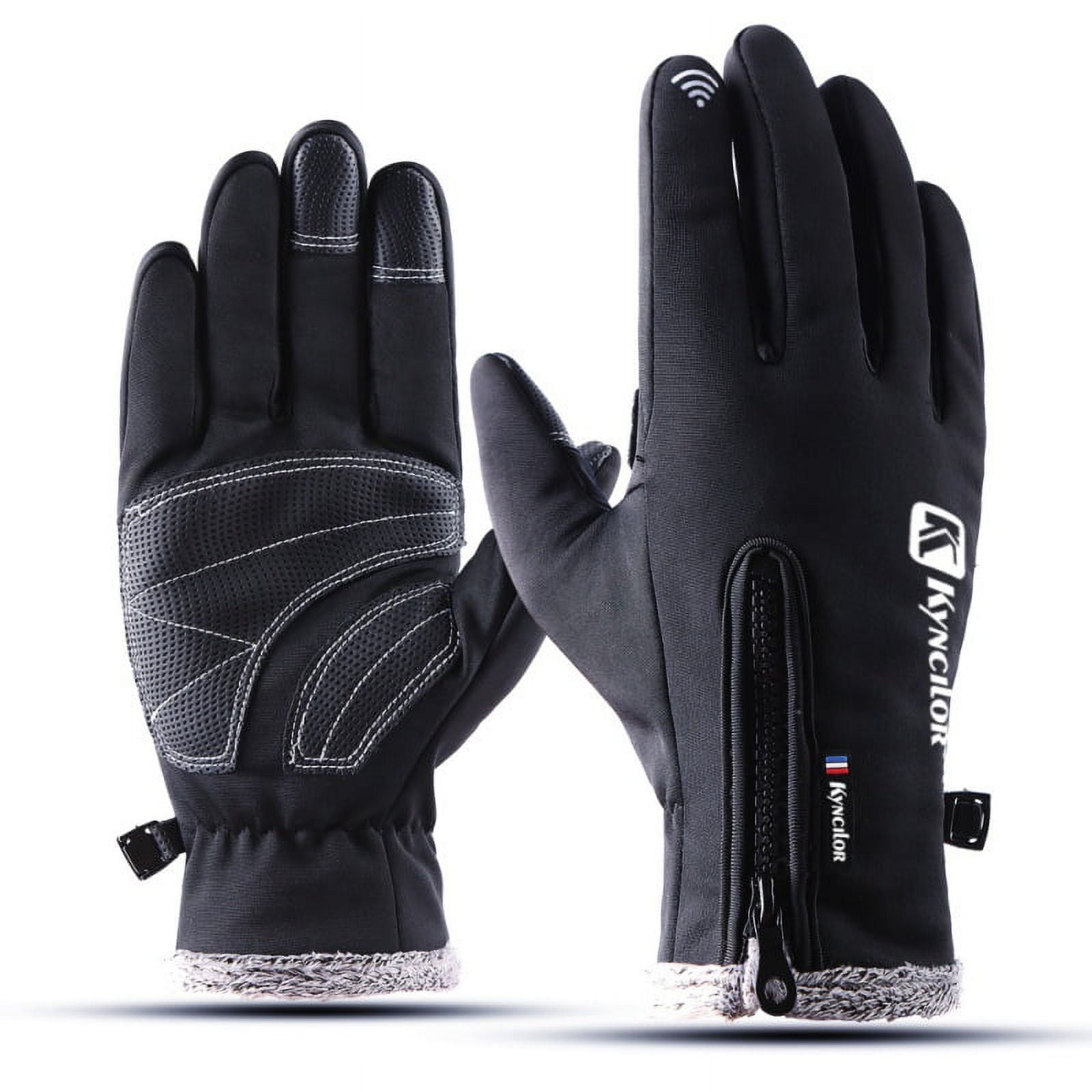 Winter Ski & Snowboard Gloves with Wrist Leashes Waterproof