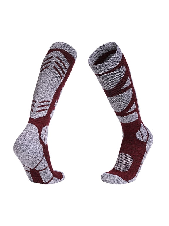Winter Ski Socks Men Knee High Breathable Thermal Moisture Wicking Outdoor Athletic Socks L 10 inches / 25.4 cm