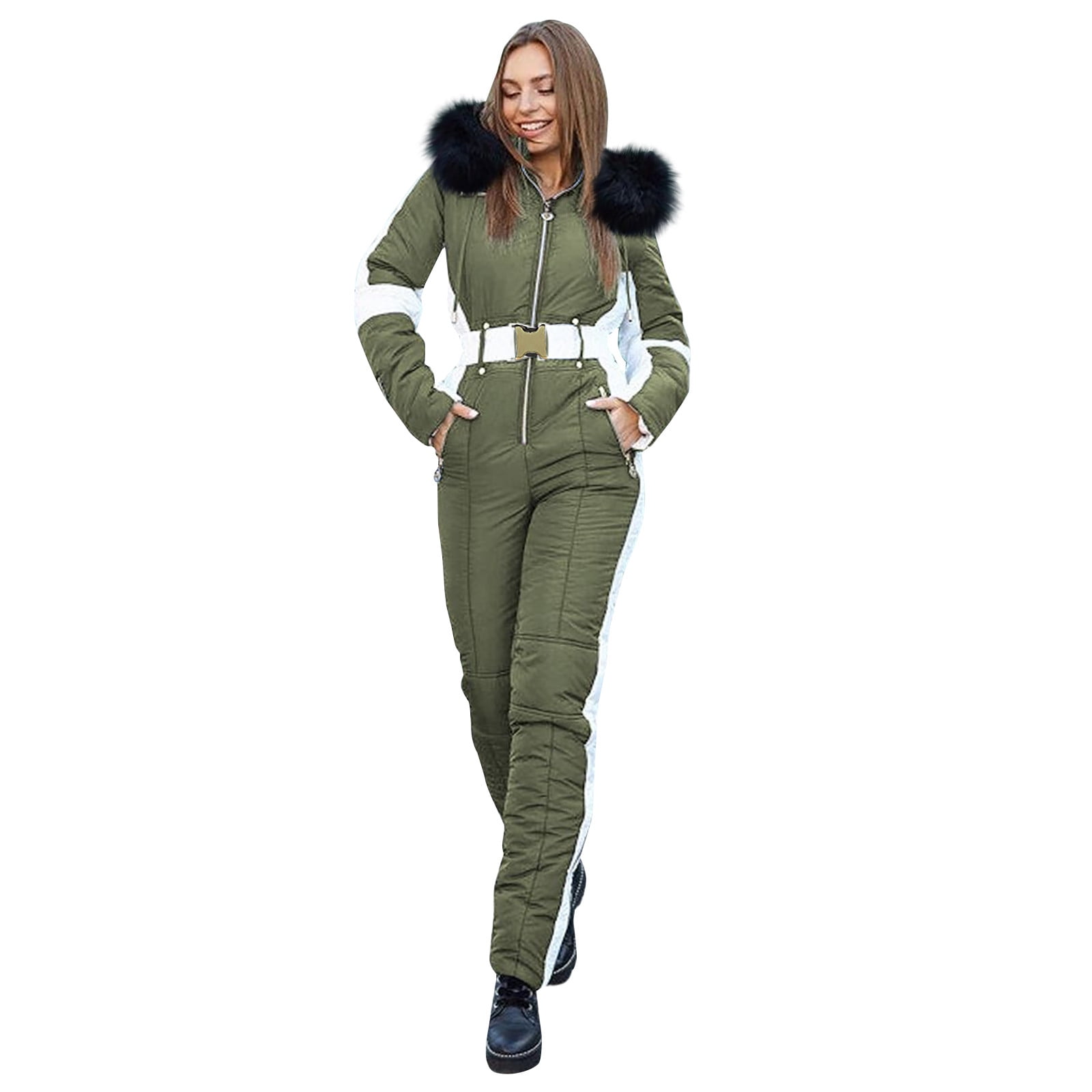 Winter Ski Suits For Women Plus Size One Pieces Jumpsuits Hooded