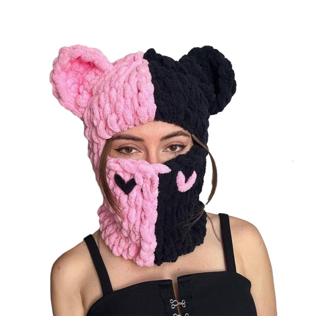Winter Ski Warm Knitted for Men Womens Windproof Face Cover for Outdoor Party
