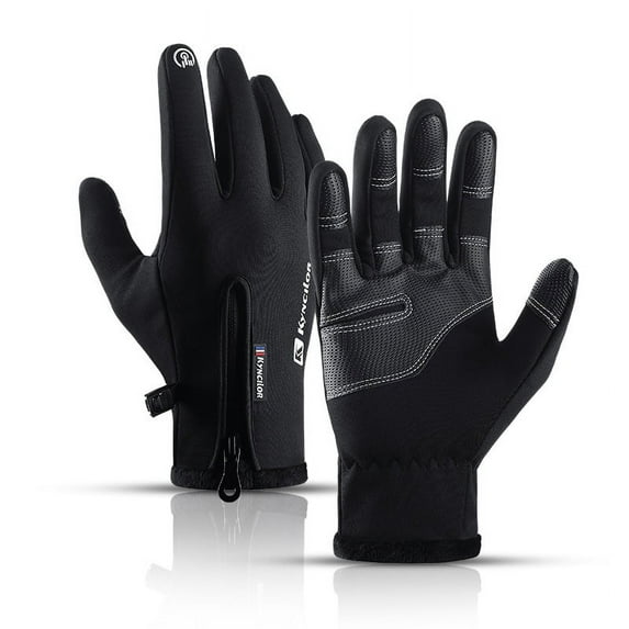 Winter Skiing Outdoor Men's And Women's Sports Touch Screen Warm Anti-splashing Riding Gloves Black XL