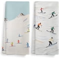 thumbnail image 1 of Winter Skiing Skier Kitchen Towels and Dishcloths Set of 2, Ski Skiing Gifts for Skiers, Ski Christmas Ornaments Decor, Winter Drying Cloth Hand Towels Tea Towels for Bathroom Kitchen, 16×24Inch, 1 of 7