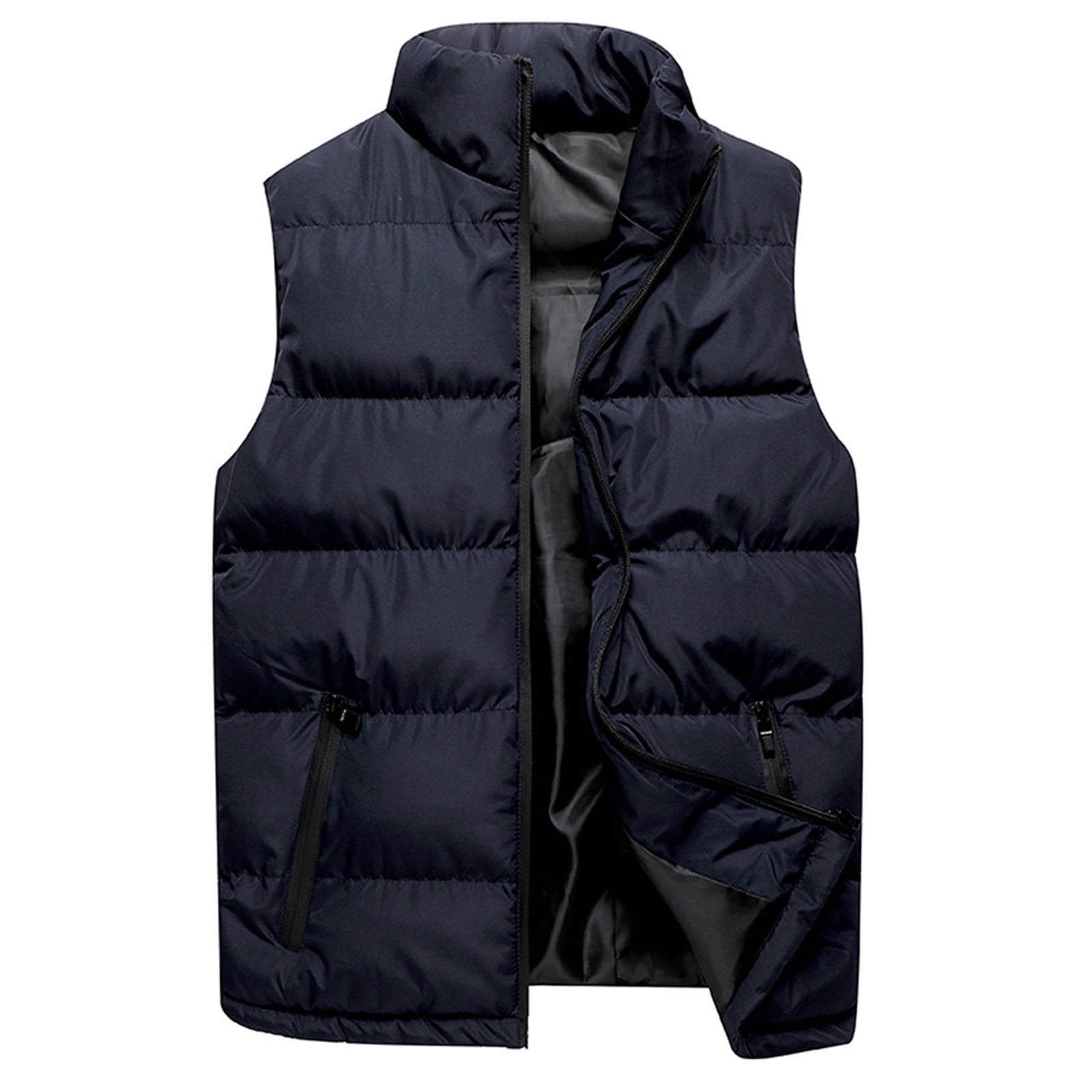 Men's Winter Hooded Puffer Jacket Sleeveless Thicken Warm