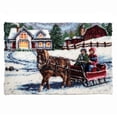 thumbnail image 1 of Winter Sleigh | Rug Making Latch Hooking Kit, 1 of 9