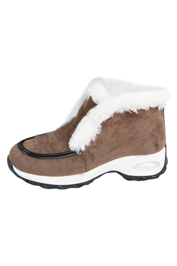 Winter -On Warm Ankle Chukka Boots,Snow Loafers,Autumn Winter New Short Boots Large Plush Snow Boots High Top Leopard Print Sneakers Thick Soled Boots,Waterproof Thermal Lined Booties(Size:7Ã¯Â¼Â