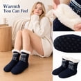 thumbnail image 1 of Winter Slipper Socks With Fleece Lining, Thick Warm Indoor Floor Socks, Non Slip Knit House Socks For Men Women, Cozy Soft Bed Socks, Thermal Booties With Gripper Bottom, Cold Weather Loungewear, 1 of 4