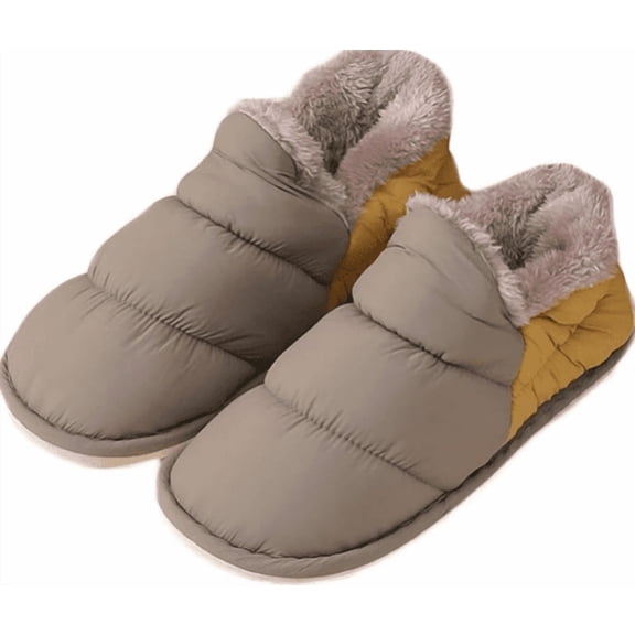 Winter Slippers For Women Down Slippers Fluffy Winter House Slipper Boots Ladies Memory Foam Indoor Outdoor Bedroom Shoes Slip On