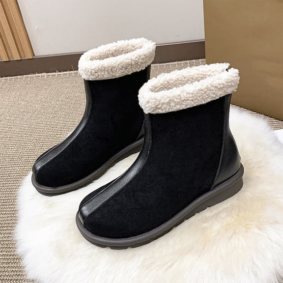 Winter Slippers for Women Thermal Comfy Slippers with Bowknot Non-Slip Home Footwear Solid Color Flat-soled Shoes Winter Autumn Warm Shoes Casual Slippers