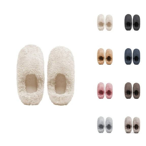 Winter Slippers for Women 2025 Cozy Warm Plush Furry Soft Curly Full Slippers Indoor House Shoes