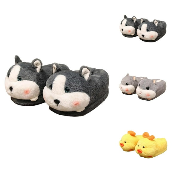 Winter Slippers for Women 2025 Cute Duck Fleece Lined Warm Cozy Fuzzy Slippers Indoor House Shoes