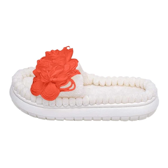 Winter Slippers for Women Open Toe Indoor And Outdoor Shoes Fuzzy Memory Foam Slip On Warmth Womens Slippers