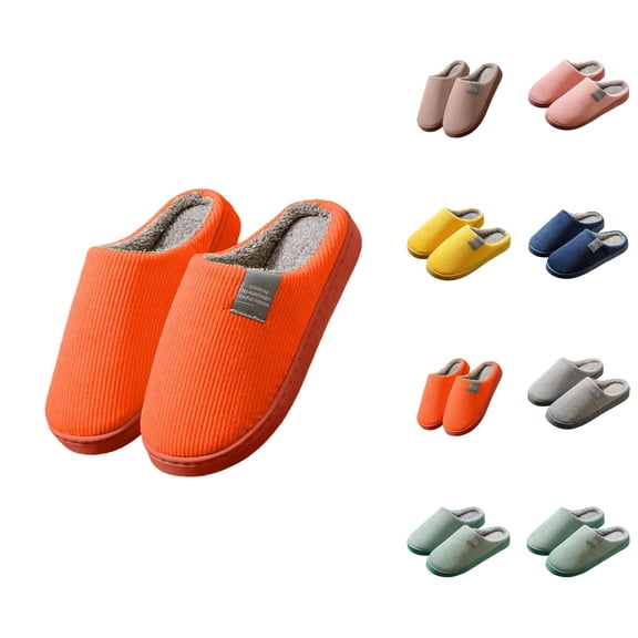 Winter Slippers for Women Warm Cozy Fleece Lined Slip On Slippers Indoor Non Slip House Shoes
