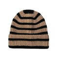 thumbnail image 1 of Winter Slouchy Knitted Cuffed Beanie Hats for Women Soft Classic Knit Stretchy Striped Warm Cap for Men and Women, 1 of 7