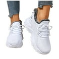 thumbnail image 1 of Winter Sneakers for Women Thickened Warm Furry Lined Slip on Platform Athletic Tennis Shoes Casual Lightweight Cold Weather Walking Shoes White Size 9.5, 1 of 6