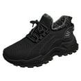thumbnail image 1 of Winter Sneakers for Women Warm Furry Lined Lace up Platform Walking Shoes Cold Weather Outdoor Athletic Shoes Black Size 6.5, 1 of 9