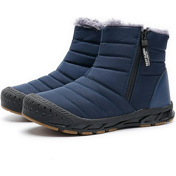 Winter Snow Ankle Boots Fur Lining Waterproof Outdoor Slip On Booties Sneakers for Women and Men