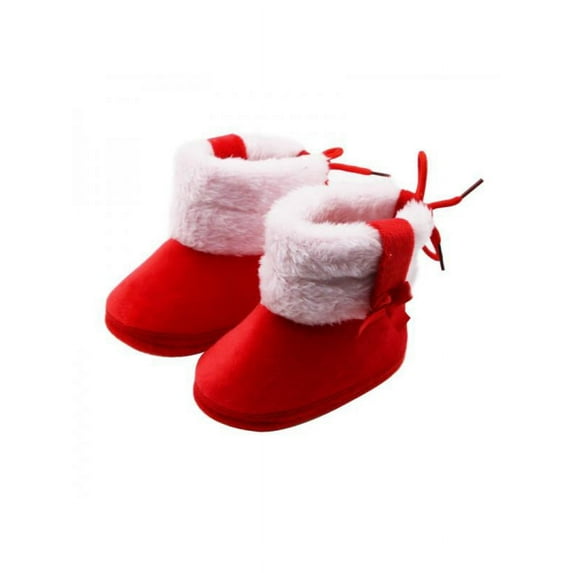 Winter Snow Booties Pram Baby Boy Girl Pom Boots Shoes Faux Fur Newborn