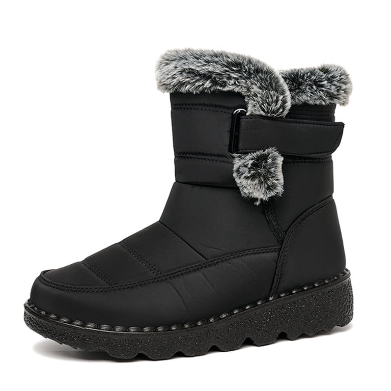 Winter Snow Boots For Women Women'S Wide Width Boots Mid Calf Snow