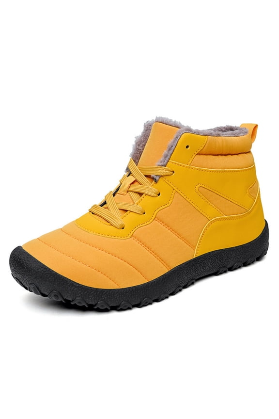 Winter Snow Boots for Men Barefoot Snow Boots Lined Wide Toe Box Zero Drop Ankle Sneakers Casual Lightweight Outdoor Anti- Waterproof Comfortable Minimalist Hiking Ankle Booties