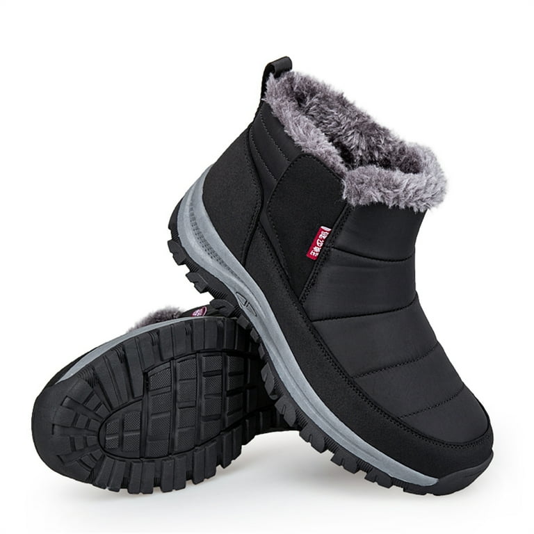 Winter Snow Boots for Men Women Warm Fur Lined Ankle Boots